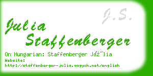 julia staffenberger business card